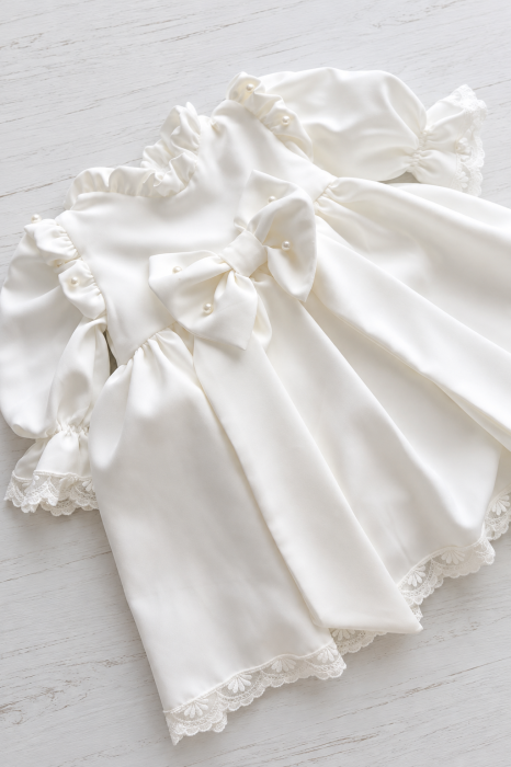 Rochiță de botez Ivory Evelyn– eleganță atemporală, exclusiv Little Claire [6]