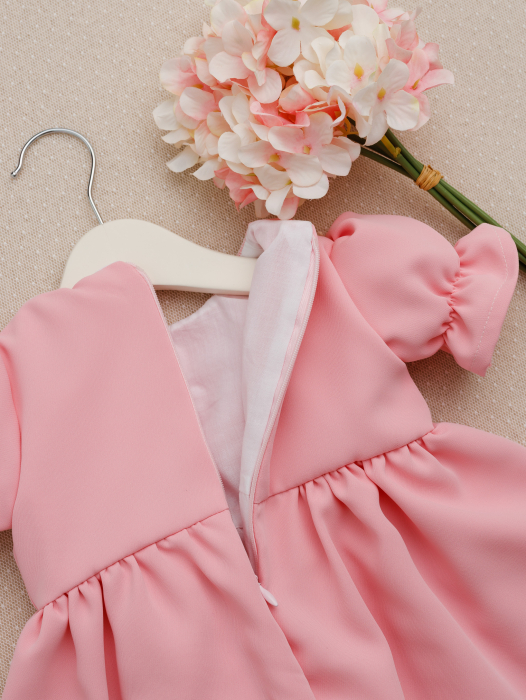 Rochiță Botez Louise Roz Pudrat | Rochiță Elegantă Fetiță | Little Claire [8]