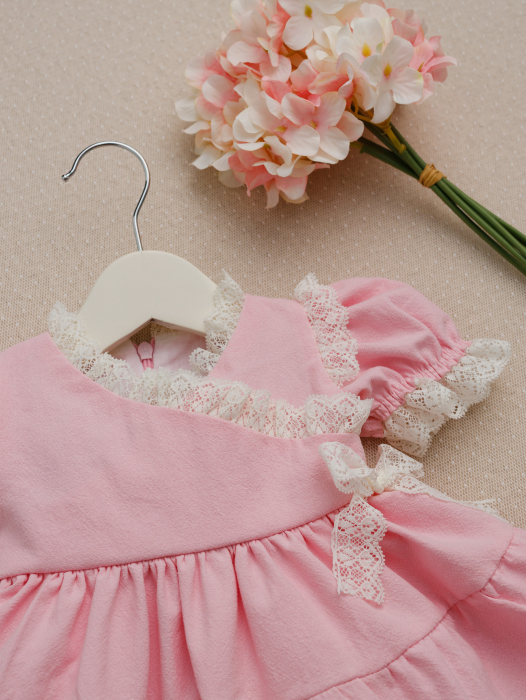 Rochiță Botez Pauline Roz | Rochiță Elegantă Fetiță | Little Claire [4]