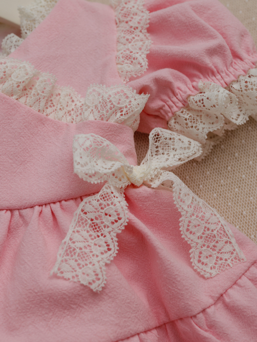 Rochiță Botez Pauline Roz | Rochiță Elegantă Fetiță | Little Claire [5]