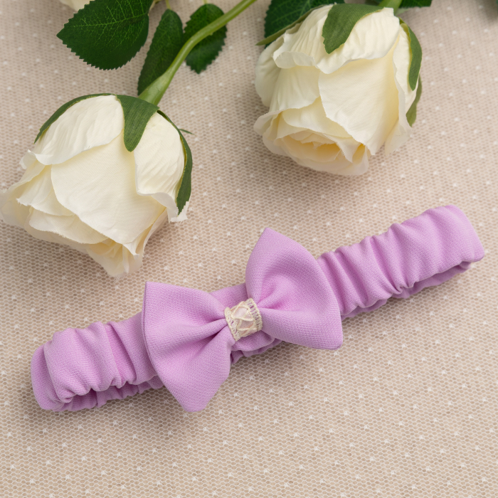 Rochiță de botez pentru fetițe Amelia – eleganță delicată în nuanță lila [4]
