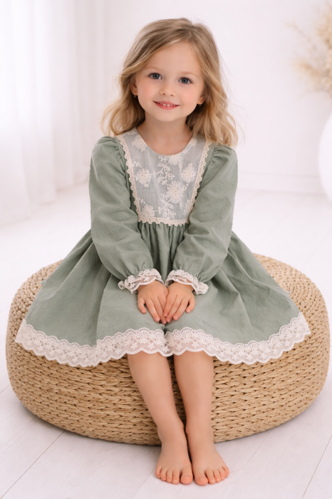 Rochita eleganta fetita Salvia din materiale premium [2]