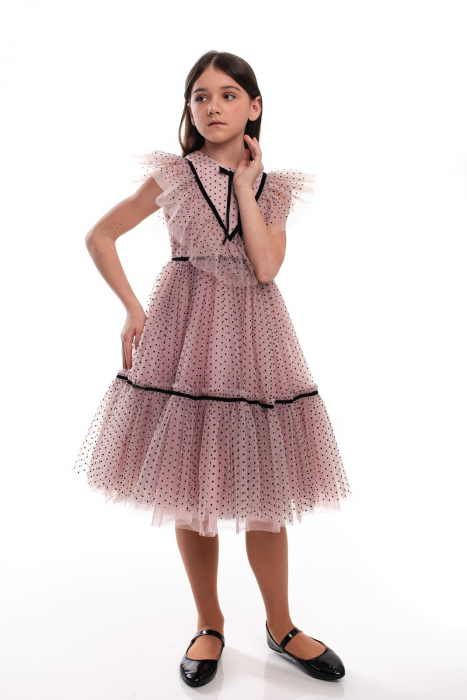 Rochita eleganta fetite Harper roz pudra [4]