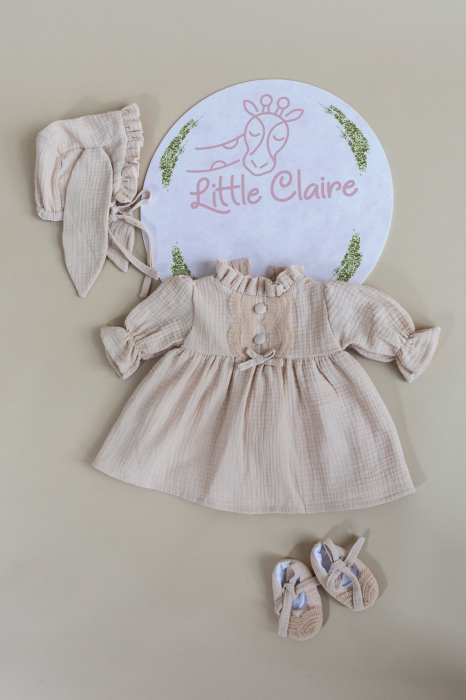 Rochita eleganta muselina fetita Ileana by Little Claire [7]