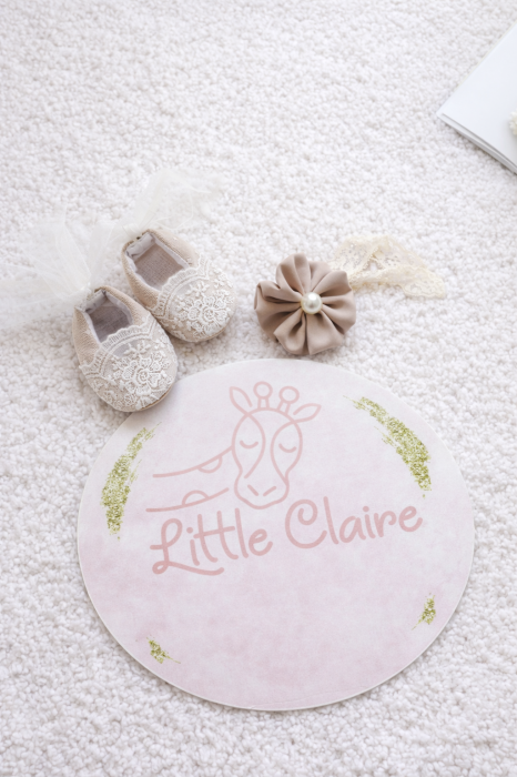 Rochita botez fetita crem Serenity by Little Claire [3]