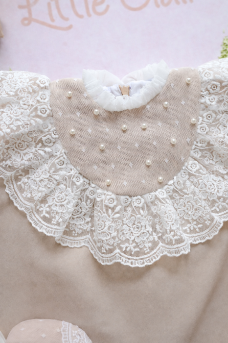Rochita botez fetita crem Serenity by Little Claire [4]