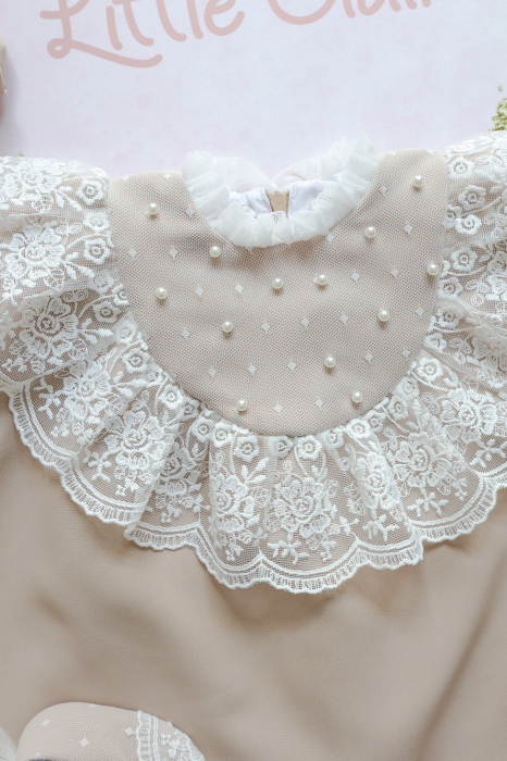 Rochita botez fetita crem Serenity by Little Claire [5]