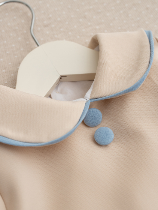 Salopeta baietel Lucas din stofa moale captusita cu bumbac [3]