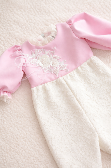 Salopetă de botez fetițe Petit Amour [3]