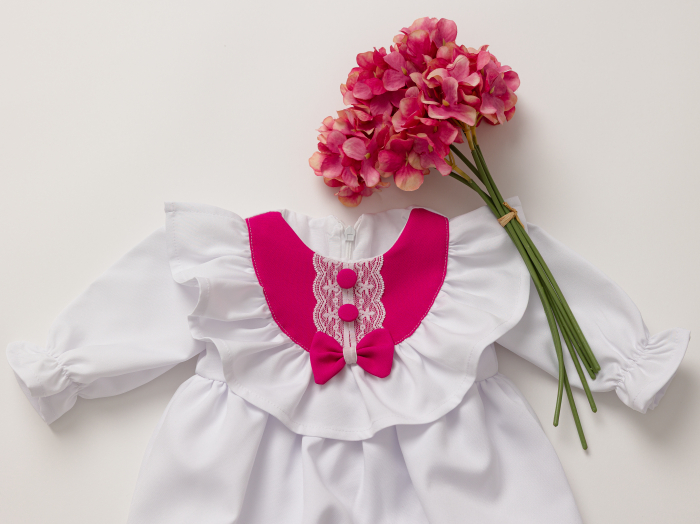 Salopeta botez fetita Zoe by Little Claire [2]