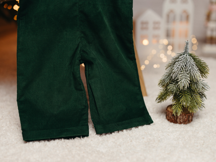 Set băiețel Gabriel– rafinament de iarnă în verde smarald [3]