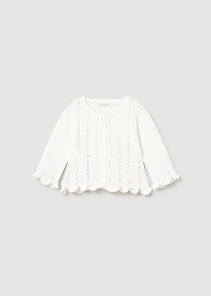 Set bebe fetita 3 piese : cardigan, bluza si pantaloni [2]