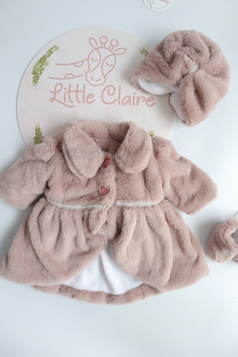 Set blanita si turban roz pudra [2]