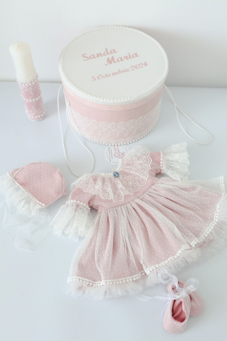 Set botez Agatha roz pudra [1]