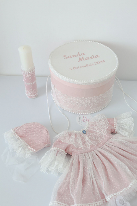 Set botez Agatha roz pudra [2]