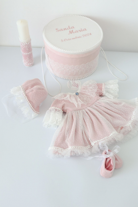Set botez Agatha roz pudra [4]