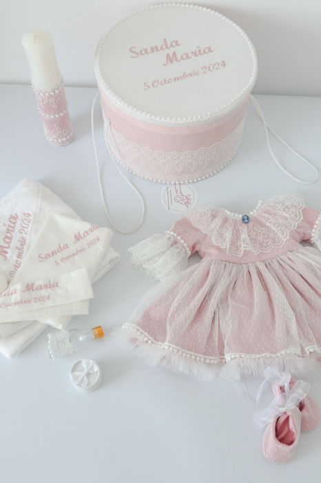 Set botez Agatha roz pudra [9]