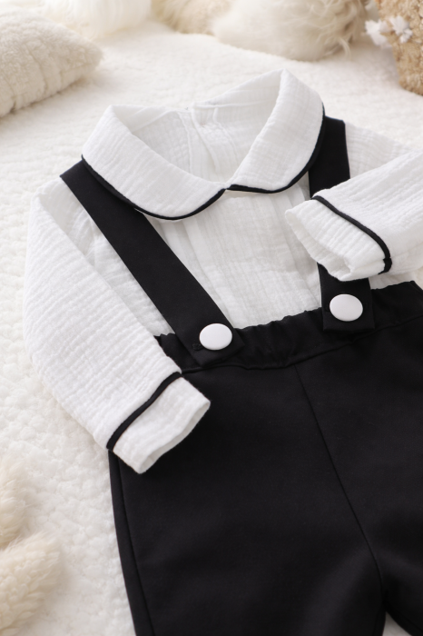 Set botez baietel Matteo Black , trusou personalizat si costumas premium [4]