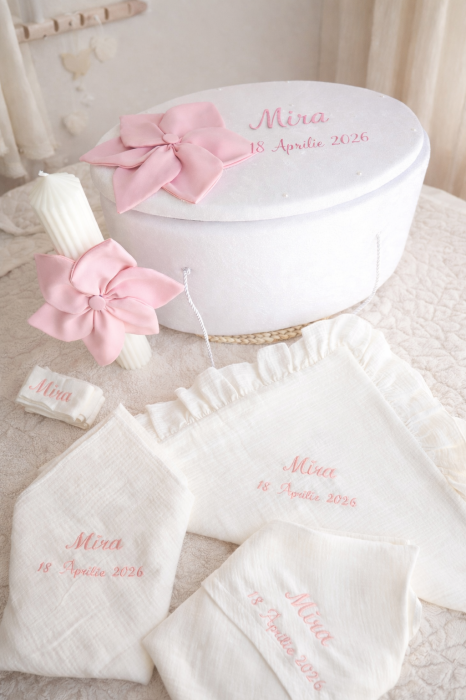 Set botez fetita Pastel Blossom [7]