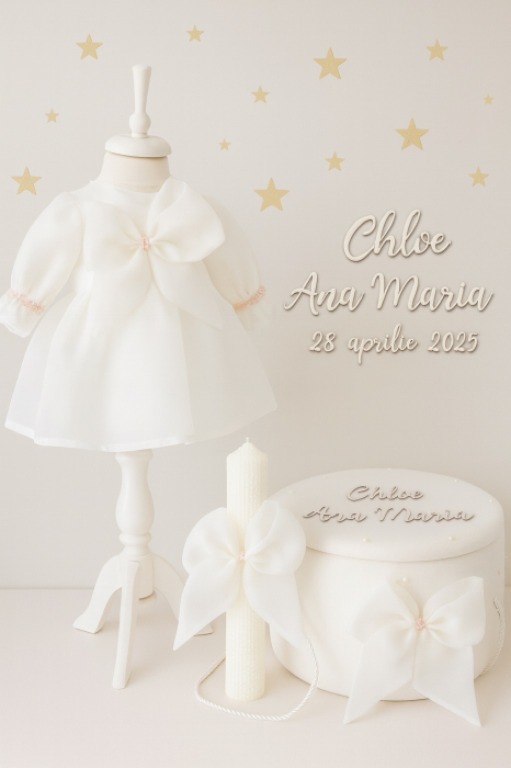 Set botez fetita alb Talia [1]
