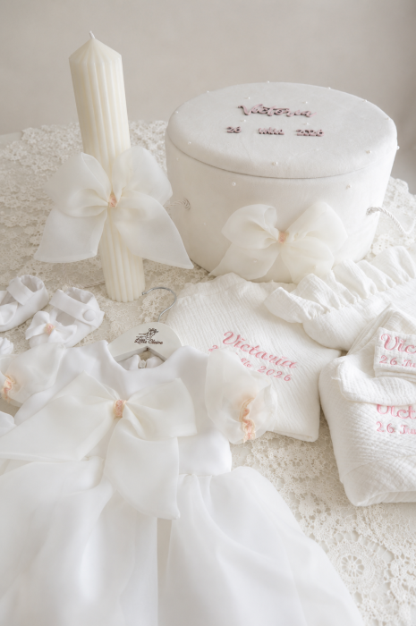 Set botez fetita alb Talia [4]
