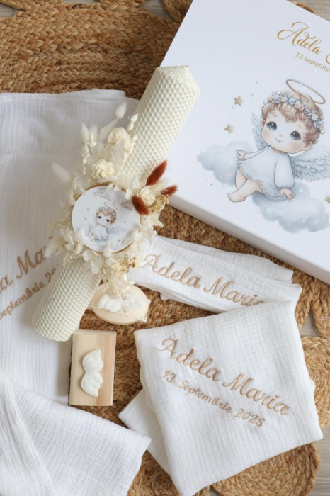 Set botez fetiță – Trusou personalizat & rochiță Isadora- Little Claire [3]