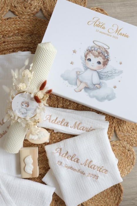 Set botez fetiță – Trusou personalizat & rochiță Isadora- Little Claire [7]