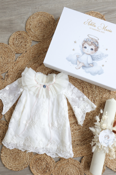 Set botez fetiță – Trusou personalizat & rochiță Isadora- Little Claire [1]