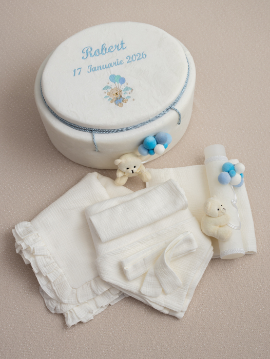 Set complet botez baietel Luca, tematica ursulet - Little Claire [8]