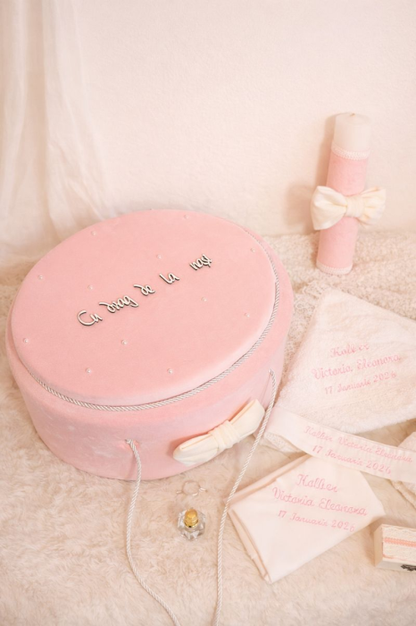 Set complet botez Rosa Belle -pentru fetite, nuante pastel, calitate superioara [16]