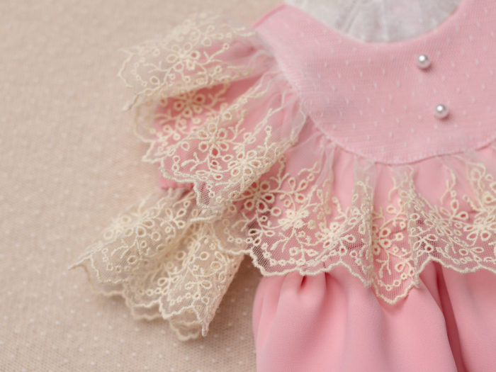 Set complet botez Rosa Belle -pentru fetite, nuante pastel, calitate superioara [15]