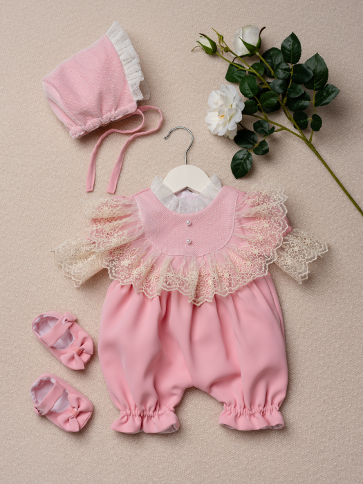 Set complet botez Rosa Belle -pentru fetite, nuante pastel, calitate superioara [11]