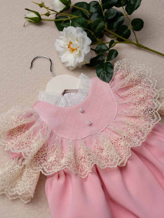 Set complet botez Rosa Belle -pentru fetite, nuante pastel, calitate superioara [13]