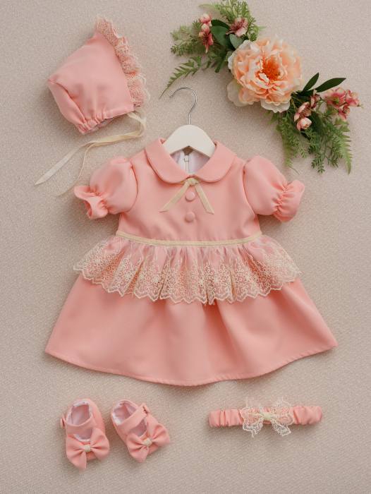 Set de botez Magnolia – Delicatețe într-o nuanță piersicuta [12]