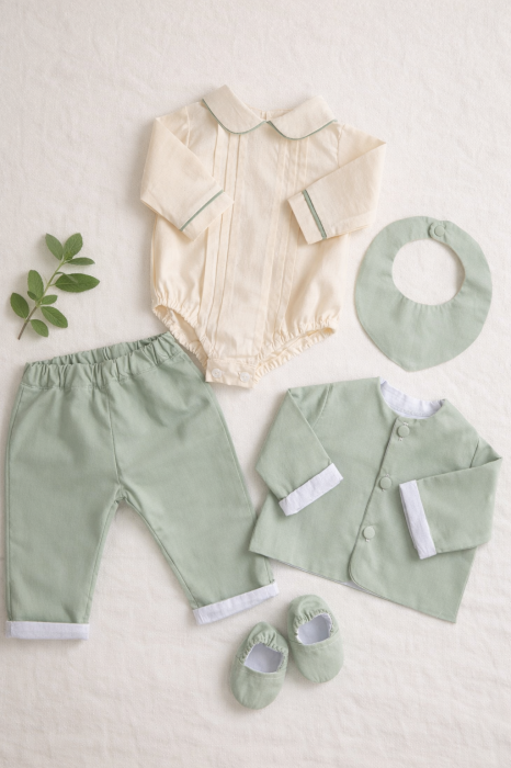 Set de botez personalizat Mint – rafinament și delicatețe pentru un moment unic [4]