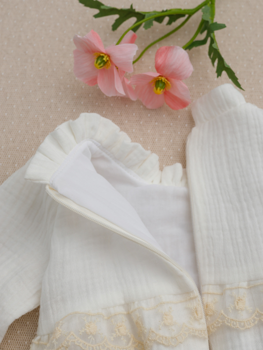Set de botez Solene– Eleganță clasică din muselină pentru cele mai prețioase momente [10]