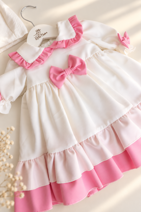 Set Premium Botez Fetiță – Rochiță, Trusou, Cufăr, Lumânare Ava Little Claire [9]