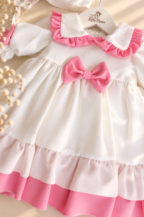 Set Premium Botez Fetiță – Rochiță, Trusou, Cufăr, Lumânare Ava Little Claire [2]