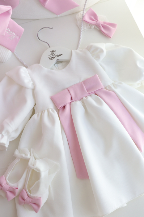 Set Premium Botez Fetiță – Rochiță, Trusou, Cufăr, Lumânare Ava Little Claire [9]
