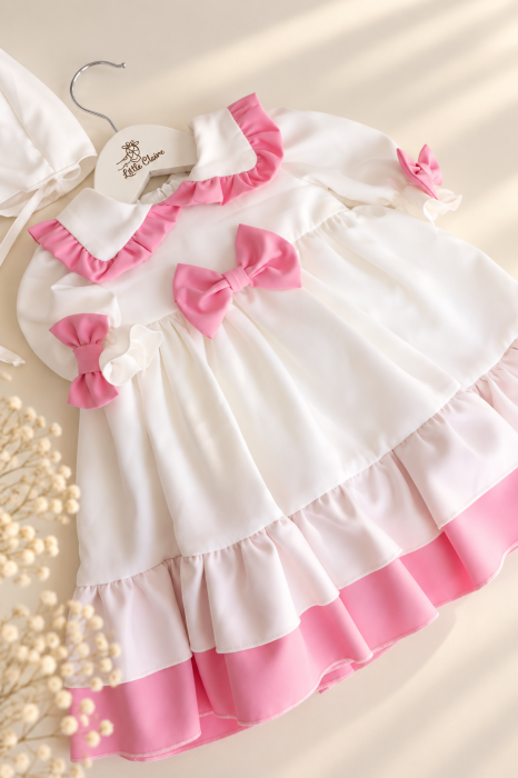 Set Premium Botez Fetiță – Rochiță, Trusou, Cufăr, Lumânare Ava Little Claire [7]