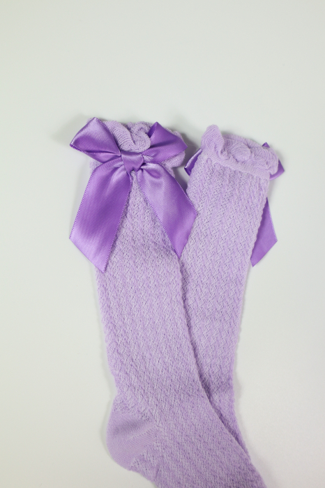 Șosetele lungi cu fundiță violet [2]