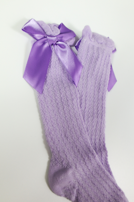 Șosetele lungi cu fundiță violet [3]