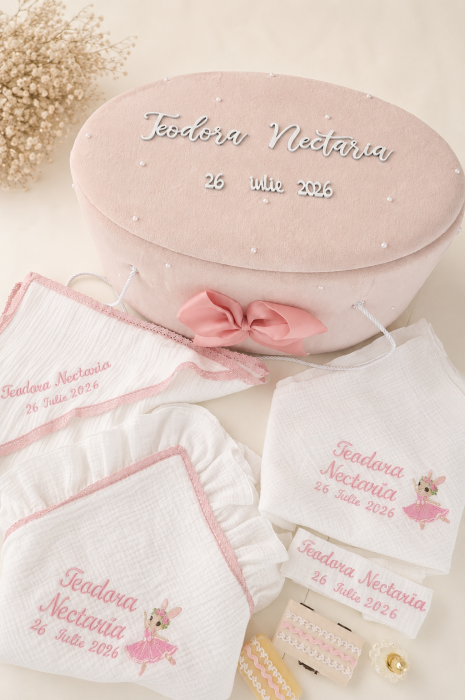 Trusou botez fetita premium- tematica iepuras- Little Claire exclusive [2]