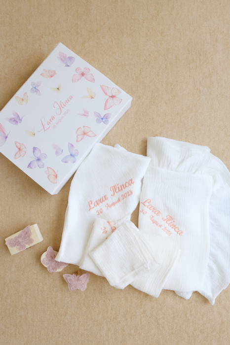 Trusou botez fetita personalizat Fluturasi [2]