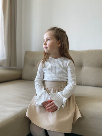 Bluza alba fete cu maneci evazate [3]