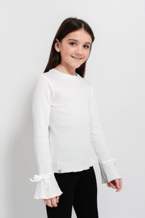 Bluza alba fete cu maneci evazate [1]