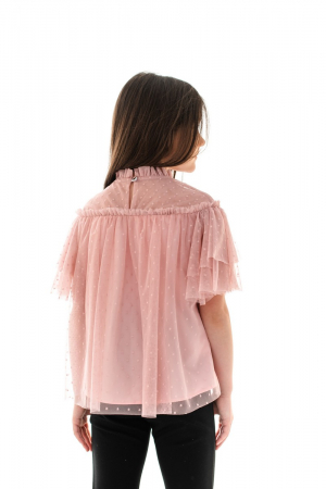 Bluza eleganta pentru fetite Kim roz pudră [6]