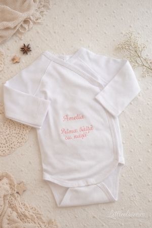 DRESURI SI BODY-URI - Body bumbac cu inchidere capse , personalizabil prin broderie