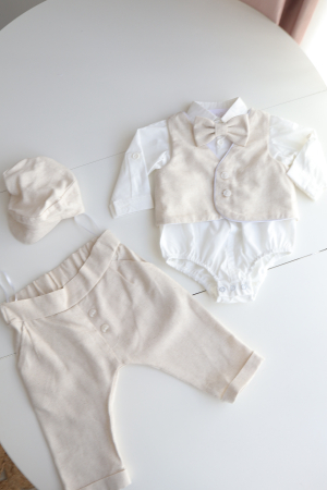 ✨ ULTIMELE PIESE LA PRET SPECIAL - Costum baietel 5 piese tesatura in si bumbac
