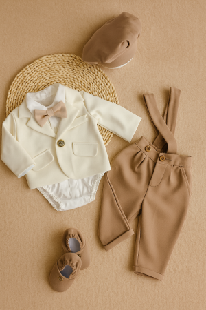 BOTEZ BAIEȚEI - Costumas botez baietel Carol 6 piese